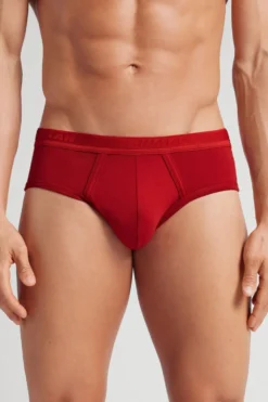 Slipy|Bawełna Superior>Intimissimi Slipy Męskie z Bawełny Superior z Logo czerwony - 5222 - rosso intenso/rosso