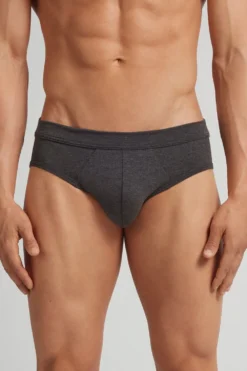 Slipy|Soft Silk>Intimissimi Slipy Soft Silk szary - 040 - grigio scuro melange