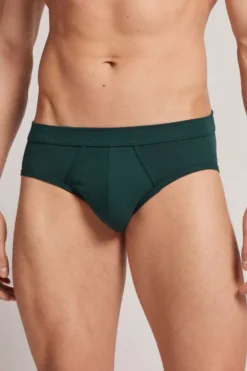 Slipy|Bawełna Superior Extrafine>Intimissimi Slipy z Bawełny Light & Fresh zielony - 132j - verde scuro