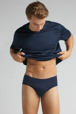 Slipy|Merceryzowana Bawełna Filo Premium>Intimissimi Slipy z Bawełny Merceryzowanej filo Premium niebieski - 490j - blu navy