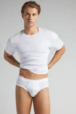 Slipy|Merceryzowana Bawełna Filo Premium>Intimissimi Slipy z Bawełny Merceryzowanej filo Premium biały - 001 - biały