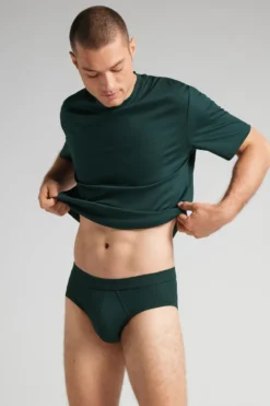 Slipy|Merceryzowana Bawełna Filo Premium>Intimissimi Slipy z Bawełny Merceryzowanej filo Premium zielony - 132j - verde scuro