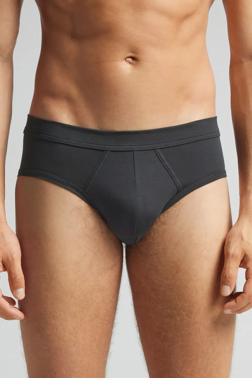 Slipy|Merceryzowana Bawełna Filo Premium>Intimissimi Slipy z Bawełny Merceryzowanej filo Premium - 4712 - dark grey
