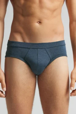 Slipy|Bawełna Superior>Intimissimi Slipy z Bawełny Superior niebieski - 3120 - blu ink melange