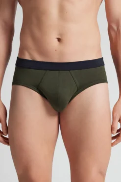 Slipy|Bawełna Superior>Intimissimi Slipy z Bawełny Superior zielony - 108k - verde truck/blu notte