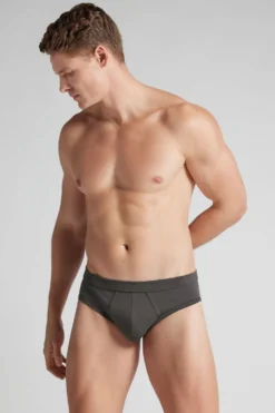 Slipy|Bawełna Superior>Intimissimi Slipy z Bawełny Superior szary - 4712 - dark grey