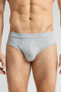 Slipy|Bawełna Superior>Intimissimi Slipy z Bawełny Superior szary - 031 - grigio melange chiaro