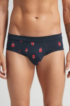 Slipy|Bawełna Superior>Intimissimi Slipy zBawełny Superior Marvel Spiderman niebieski - 800 - blu notte