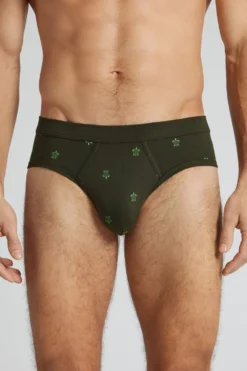 Slipy|Bawełna Superior>Intimissimi Slipy z Bawełny Superior z Nadrukiem w Żółwie zielony - 790j - zielony wojskowy