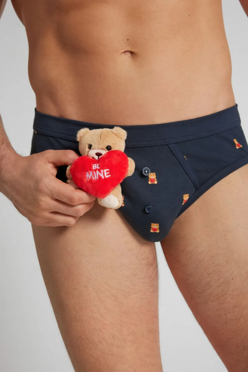 Slipy|Bawełna Superior>Intimissimi Slipy z Bawełny Superior z Pluszową Aplikacją Be Mine niebieski - 1467 - intensywny niebieski