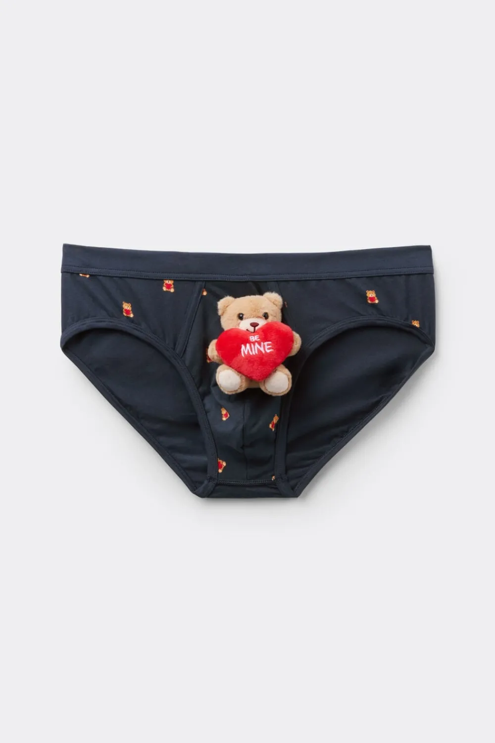 Slipy|Bawełna Superior>Intimissimi Slipy z Bawełny Superior z Pluszową Aplikacją Be Mine niebieski - 1467 - intensywny niebieski