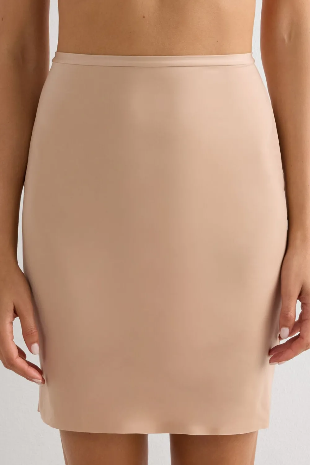 Spódnice /Sukienki|Mikrofibra>Intimissimi Spódnica z Mikrofibry Ultralight naturalny - 044 - honey