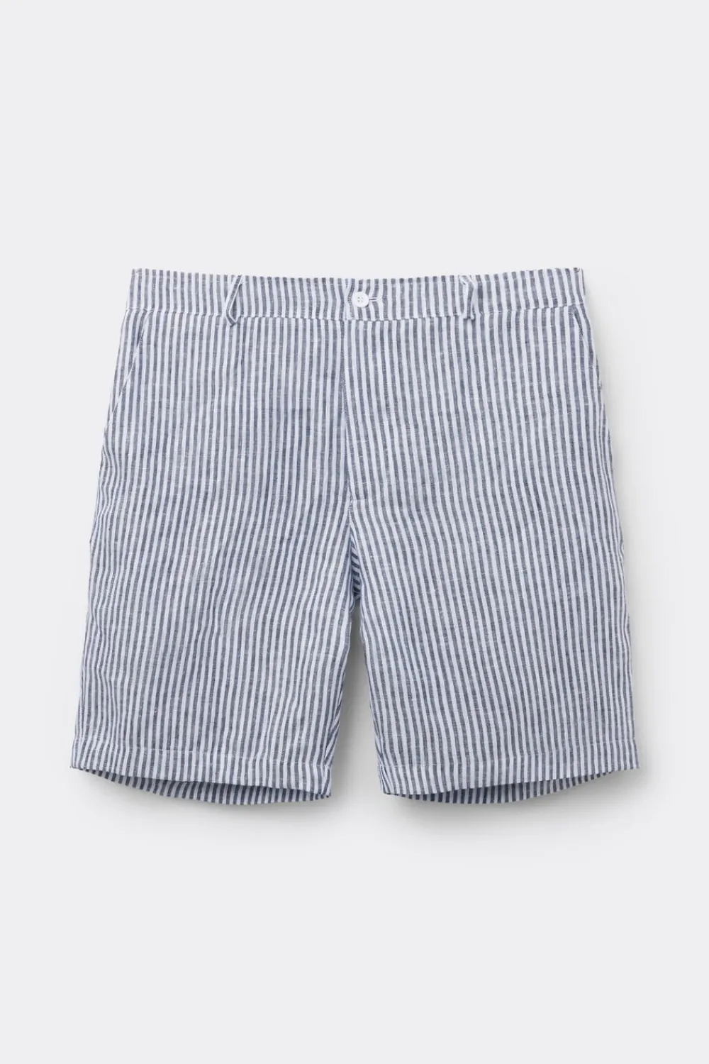 Spodnie|Len>Intimissimi Spodenki Męskie 100% Len w paski - 161k - riga bianco/blu