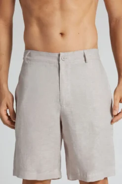Spodnie|Len>Intimissimi Spodenki Męskie 100% Len beige - 131k - sabbia chiaro