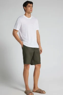 Spodnie|Len>Intimissimi Spodenki Męskie 100% Len zielony - 127k - verde