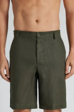 Spodnie|Len>Intimissimi Spodenki Męskie 100% Len zielony - 127k - verde