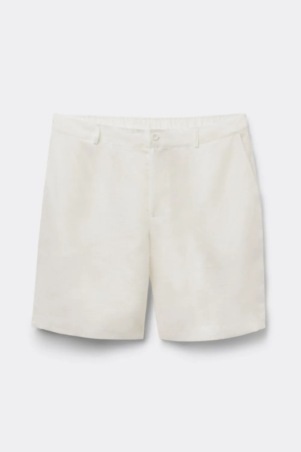 Spodnie|Len>Intimissimi Spodenki Męskie 100% Len biały - 125k - białe mleko