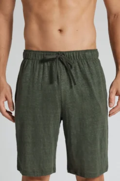 Spodnie|Len>Intimissimi Spodenki Męskie 100% Len zielony - 136k - verde truck