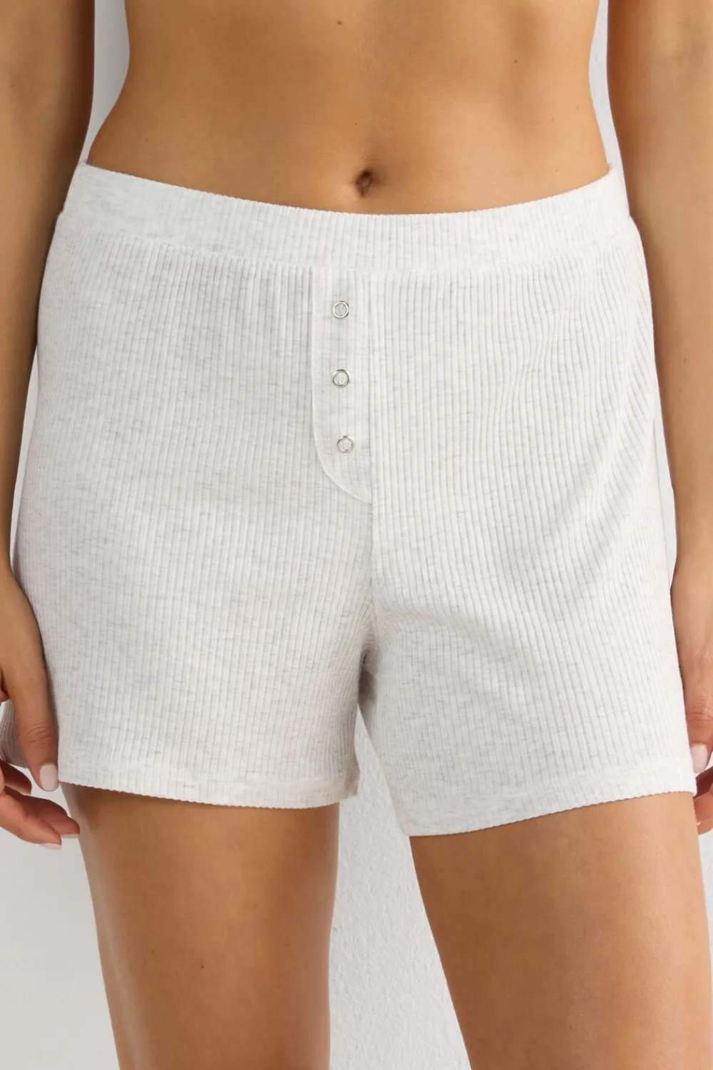 Piżamy Krótkie|Modal>Intimissimi Spodenki z Modalu Chic Comfort szary - 860j - grigio perla melange