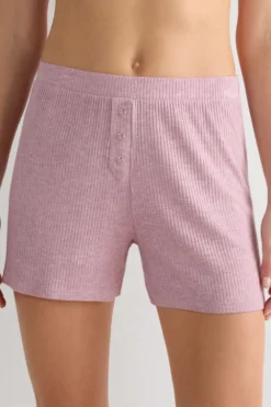 Piżamy Krótkie|Modal>Intimissimi Spodenki z Modalu Chic Comfort - 859j - rosa scuro melange