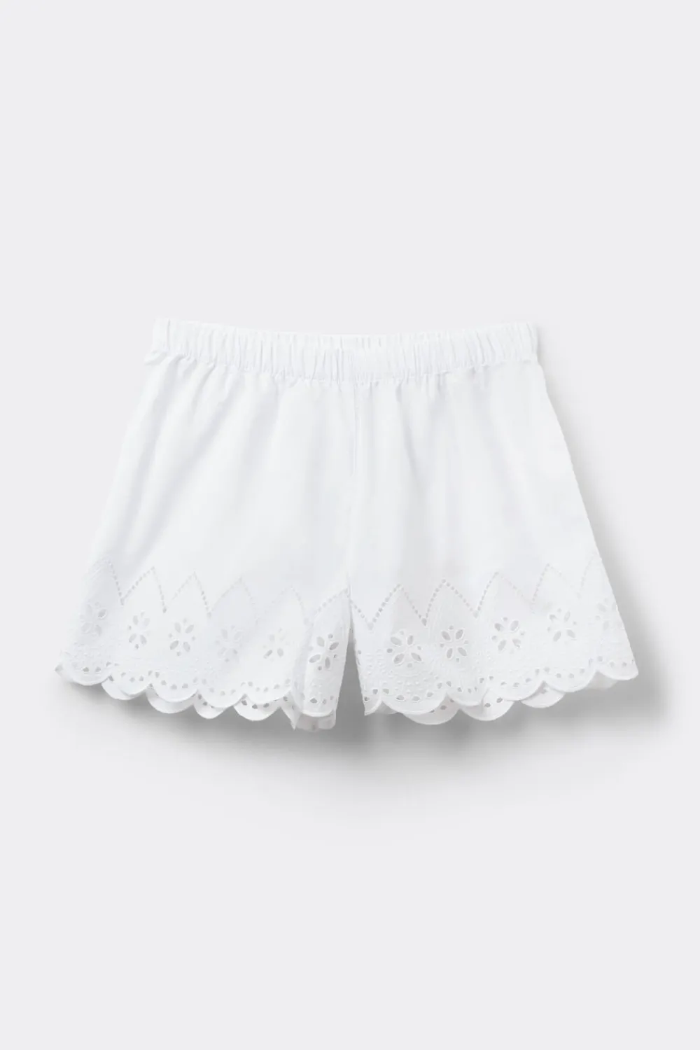 Piżamy Krótkie>Intimissimi Spodenki z Płótna Bawełnianego Sangallo Made with Love biały - 001 - biały