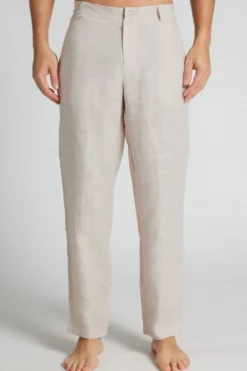 Spodnie|Len>Intimissimi Spodnie Męskie 100% Len beige - 131k - sabbia chiaro