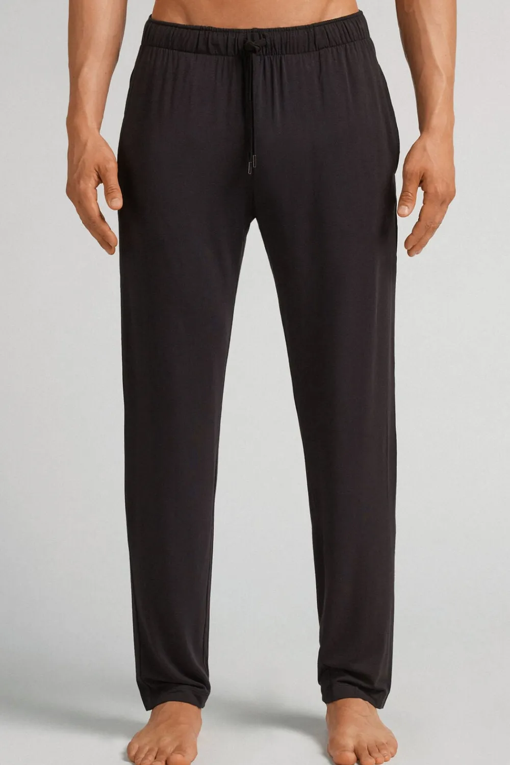 Spodnie|Soft Silk>Intimissimi Spodnie męskie z jedwabiu i modalu czarny - 019 - czarny