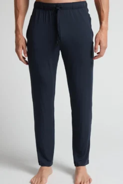 Spodnie|Soft Silk>Intimissimi Spodnie męskie z jedwabiu i modalu niebieski - 800 - blu notte