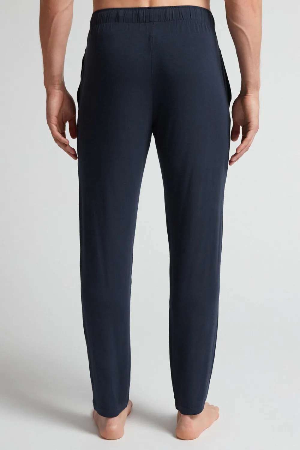 Spodnie|Soft Silk>Intimissimi Spodnie męskie z jedwabiu i modalu niebieski - 800 - blu notte