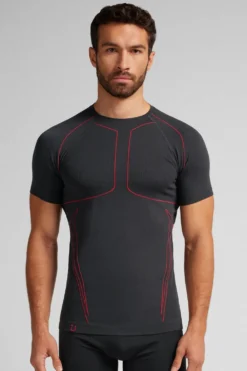 T-shirty>Intimissimi Sportowa Koszulka Techniczna z Krótkim Rękawem szary - 4712 - dark grey