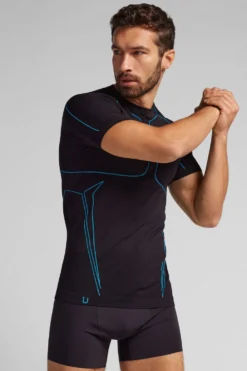 T-shirty>Intimissimi Sportowa Koszulka Techniczna z Krótkim Rękawem czarny - 019 - czarny