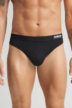 Slipy|Mikrofibra>Intimissimi Stringi z Mikrofibry z Logo czarny - 019 - czarny