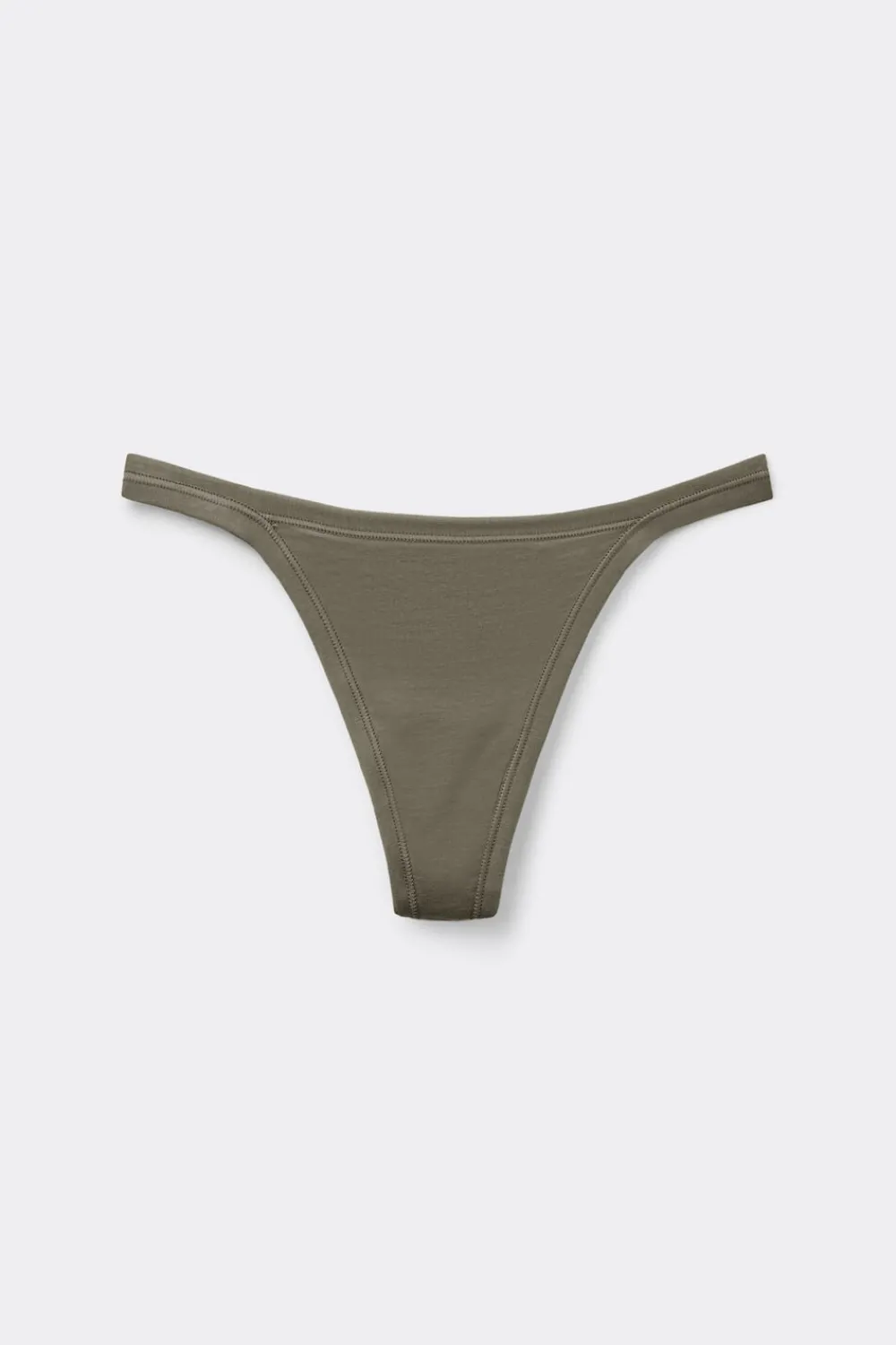 Stringi|Bawełna Ultralight>Intimissimi Stringi z Paseczkami z Bawełny Ultralight Cotton zielony - 660j - safari green
