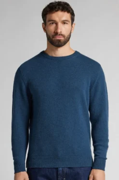 Bluzki Z Długim Rękawem|Swetry / Bluzy>Intimissimi Sweter z Kaszmiru niebieski - 008k - denim