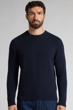 Bluzki Z Długim Rękawem|Swetry / Bluzy>Intimissimi Sweter z Kaszmiru niebieski - 005k - blu navy