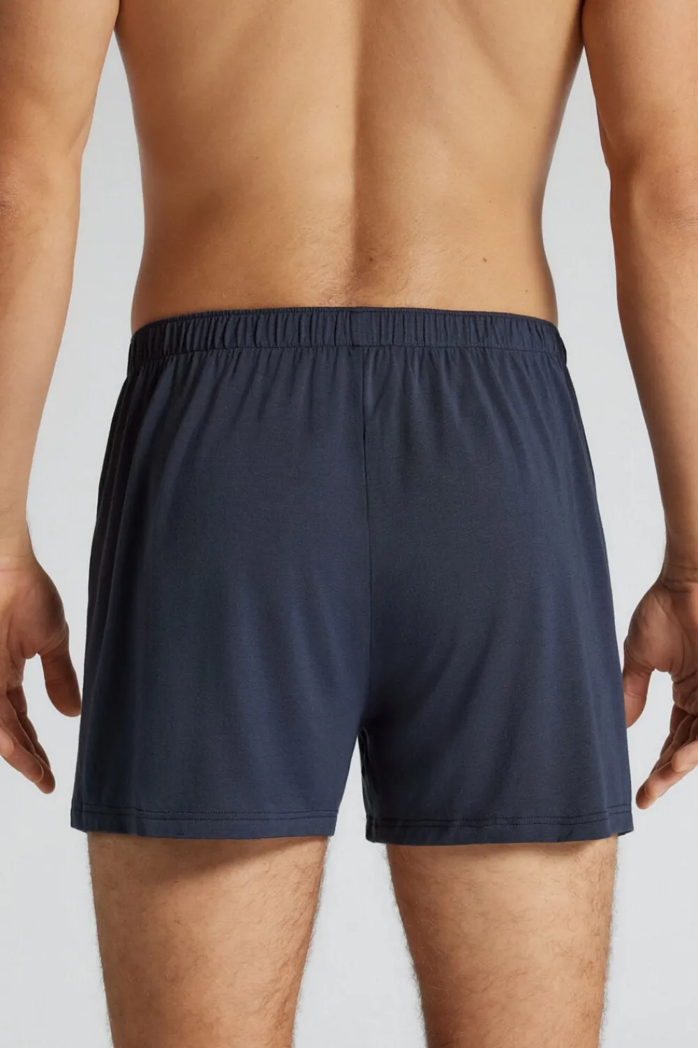 Bokserki|Soft Silk>Intimissimi Szerokie Bokserki z Tkaniny Soft Silk niebieski - 800 - blu notte