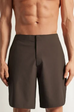 Bokserki Kąpielowe>Intimissimi Szorty Kąpielowe Bokserki z Tkaniny Technicznej brązowy - 132k - brown