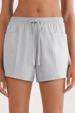 Piżamy Krótkie>Intimissimi Szorty z Bawełny Elevated Cotton szary - 946j - shell grey
