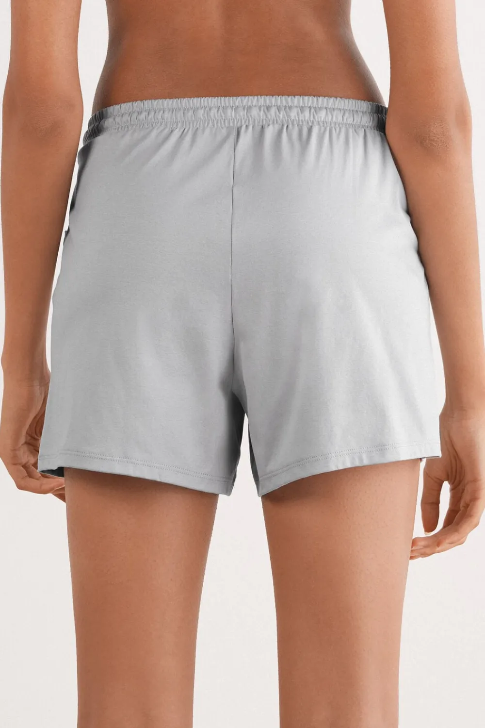 Piżamy Krótkie>Intimissimi Szorty z Bawełny Elevated Cotton szary - 946j - shell grey