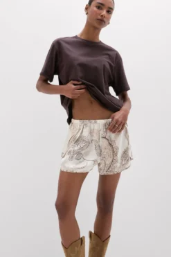 Odzież Domowa|Piżamy Krótkie>Intimissimi Szorty z Satyny Wiskozowej Get Noticed z nadrukiem - 113k - stampa paisley