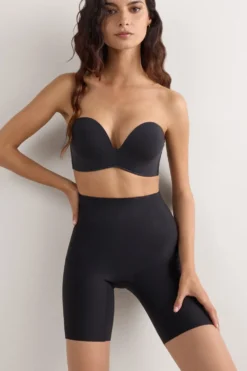 Bokserki|Modelująca>Intimissimi Szorty z Surowo Wykończonej Mikrofibry czarny - 019 - czarny