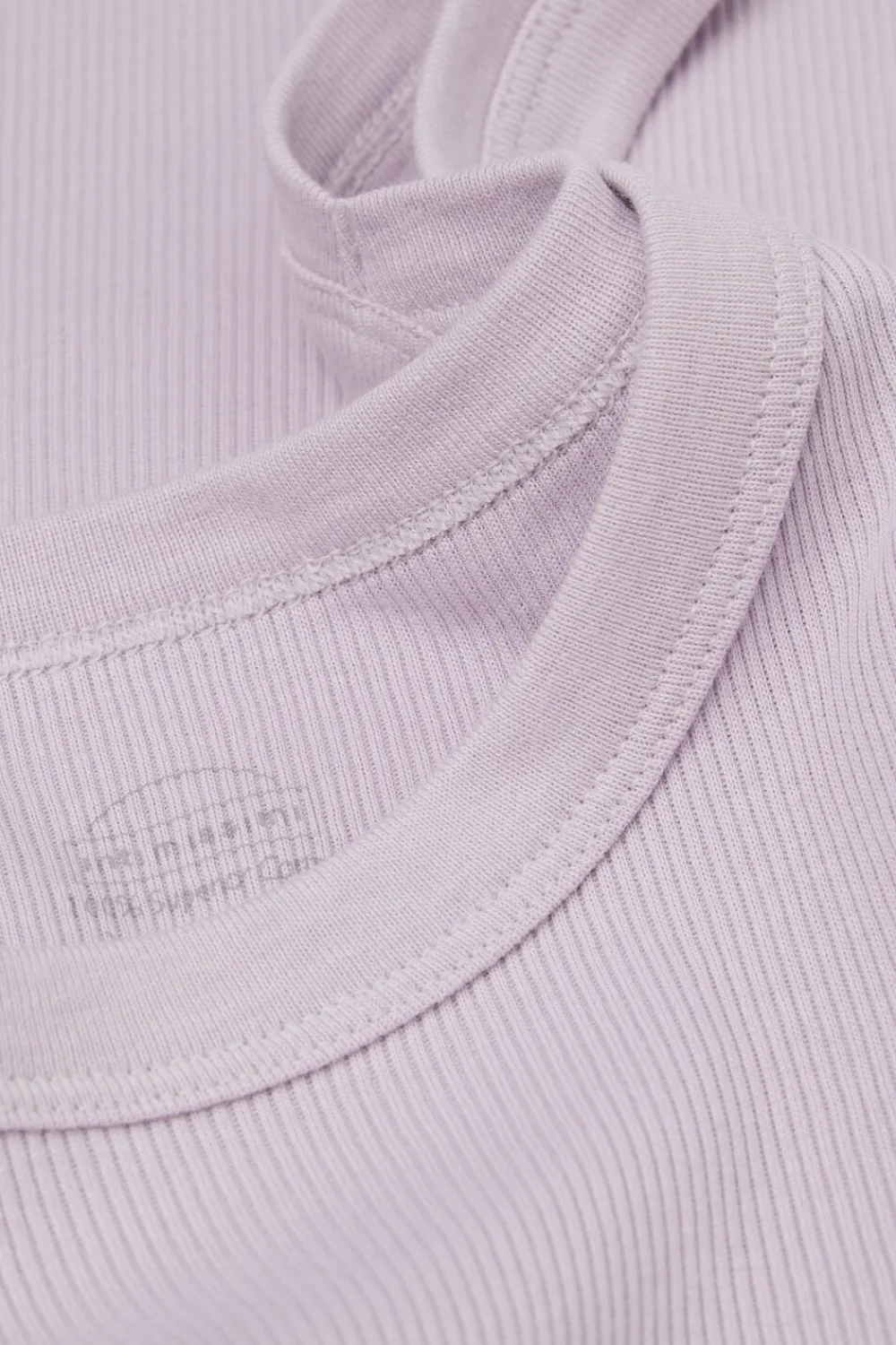 Topy|Bawełna>Intimissimi Tank Top Prążkowany z Bawełny Superior fioletowy - 056k - quartz lilac