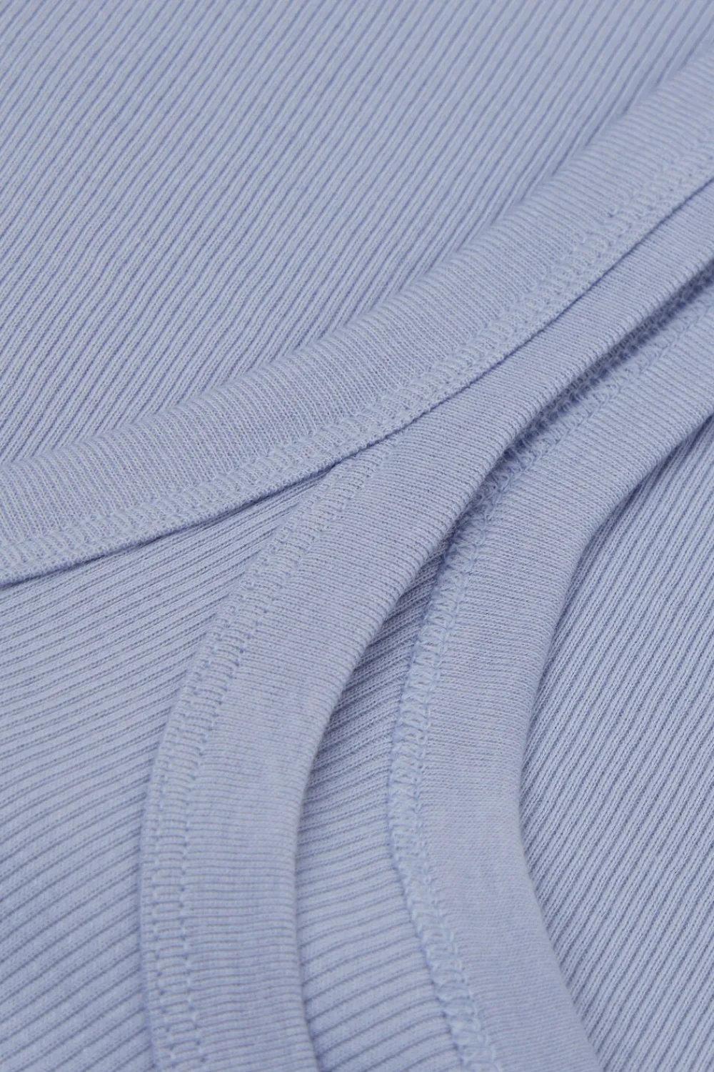 Topy|Bawełna>Intimissimi Tank Top Prążkowany z Bawełny Superior jasnoniebieski - 064k - breeze blue