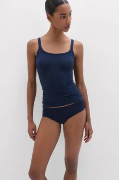 Topy|Bawełna Ultralight>Intimissimi Top z Bawełny Ultralight Cotton niebieski - 1467 - intensywny niebieski