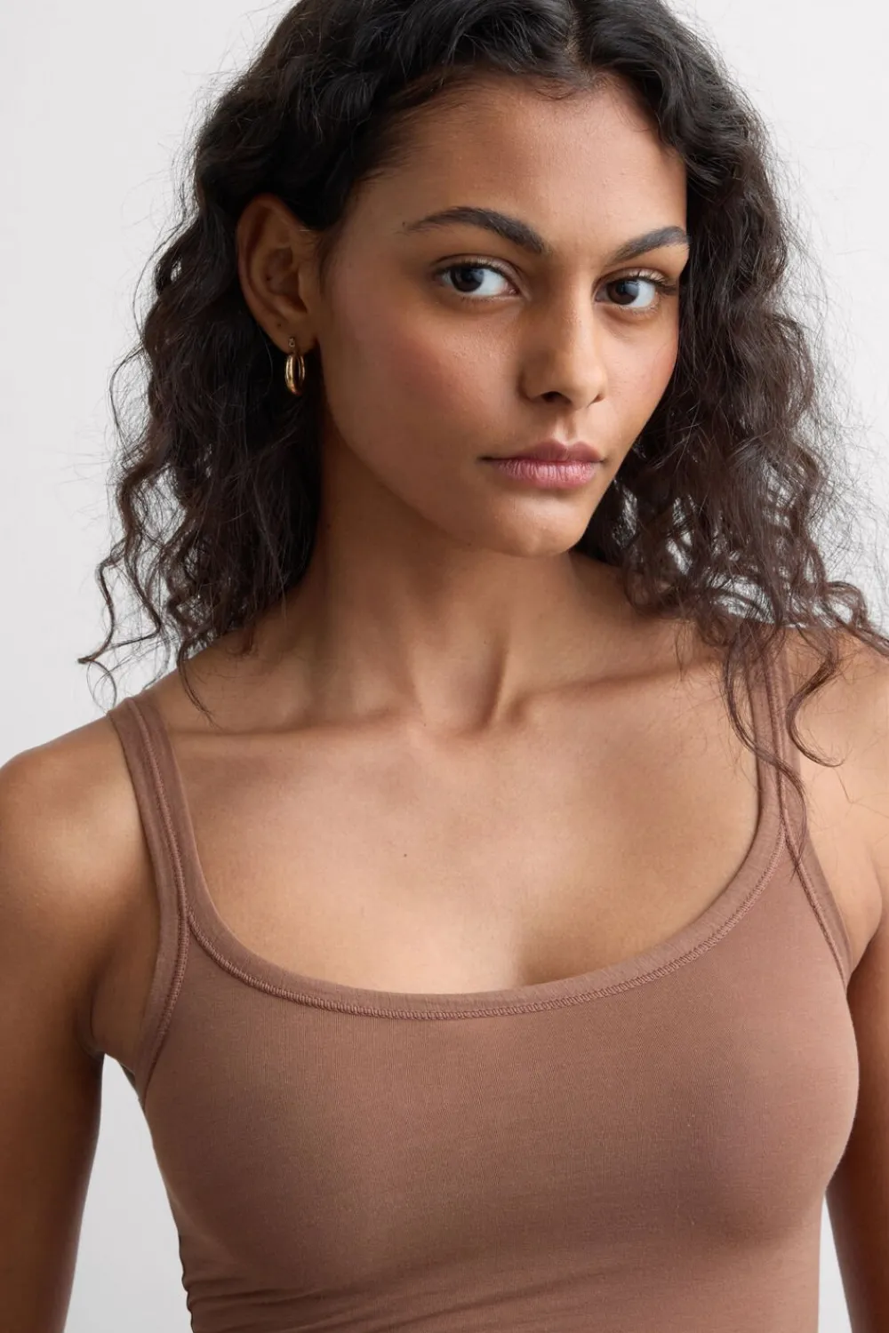Topy|Bawełna Ultralight>Intimissimi Top z Bawełny Ultralight Cotton naturalny - 502i - caramel