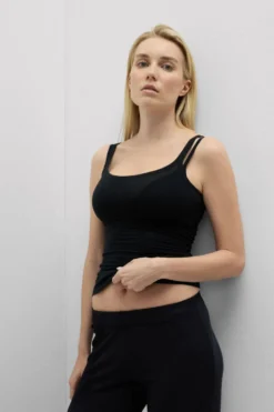 Topy|Bawełna Ultralight>Intimissimi Top z Bawełny Ultralight Cotton czarny - 019 - czarny