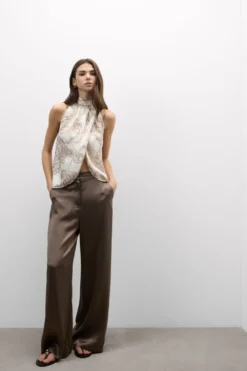Topy|Odzież Domowa>Intimissimi Top z Dekoltem Amerykańskim z Satyny Wiskozowej Get Noticed z nadrukiem - 113k - stampa paisley