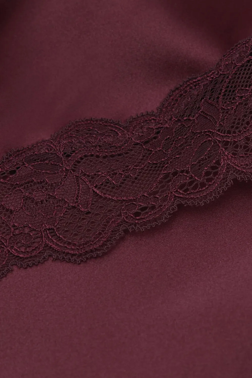 Topy|Jedwab>Intimissimi Top z jedwabiu z koronką - 028k - dark burgundy