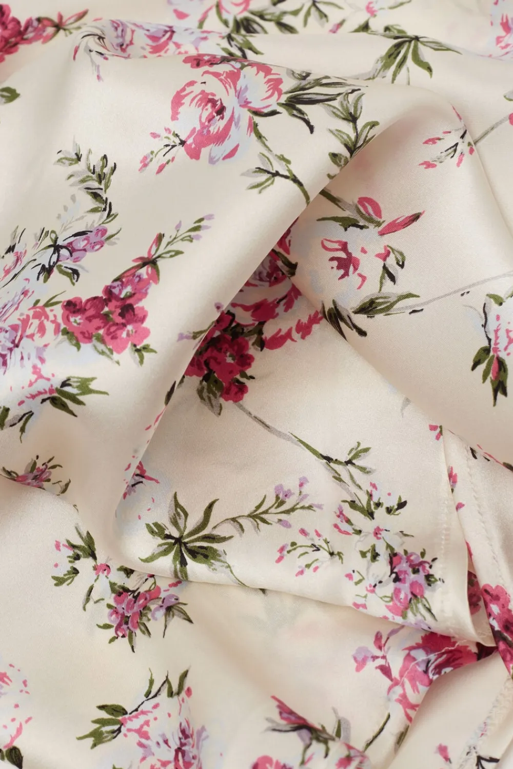 Topy|Piżamy Krótkie>Intimissimi Top z Jedwabiu z Nadrukiem Pretty Flowers motyw kwiatowy - 057k - stampa floreale