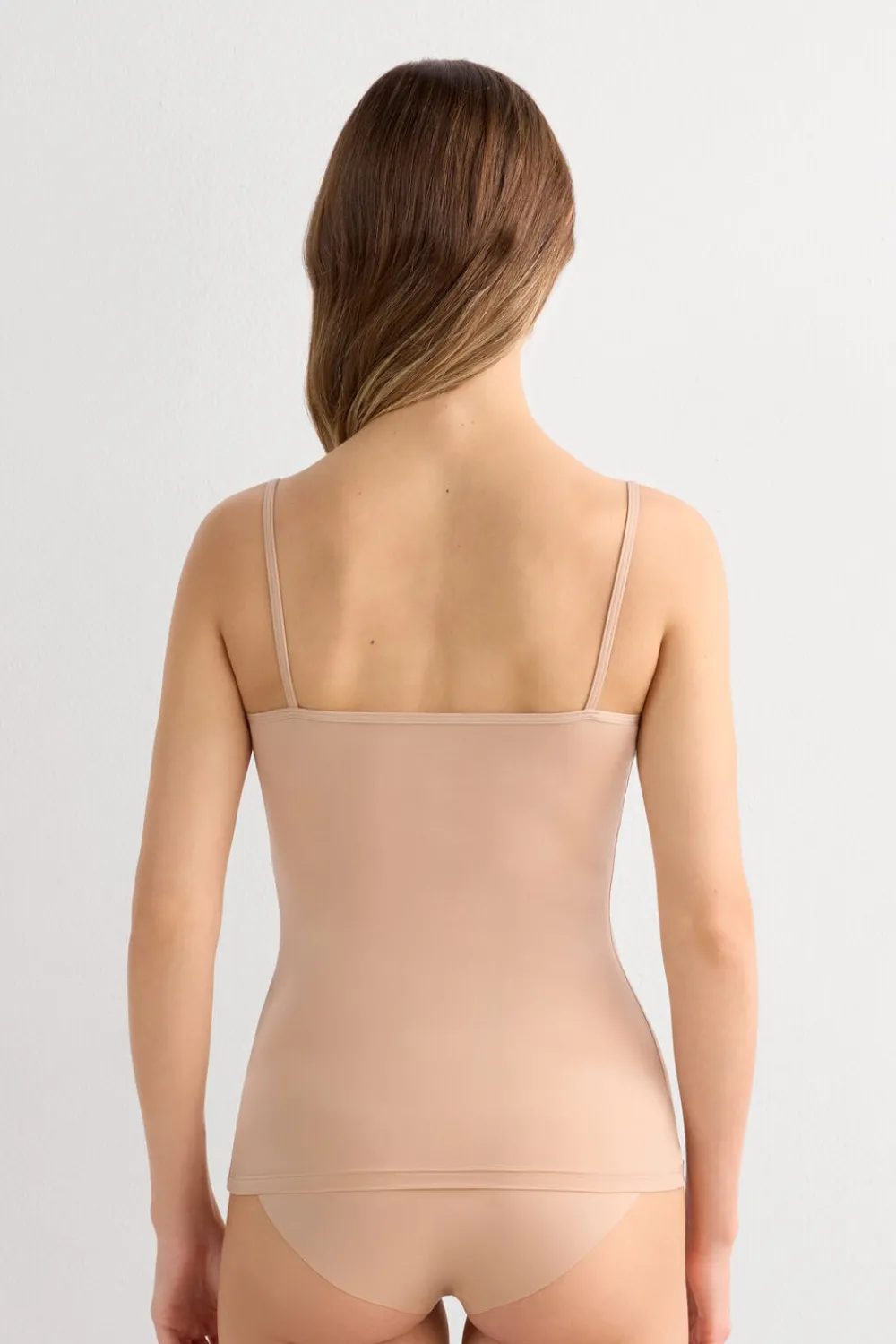 Topy|Mikrofibra>Intimissimi Top z Mikrofibry Ultralight naturalny - 044 - honey